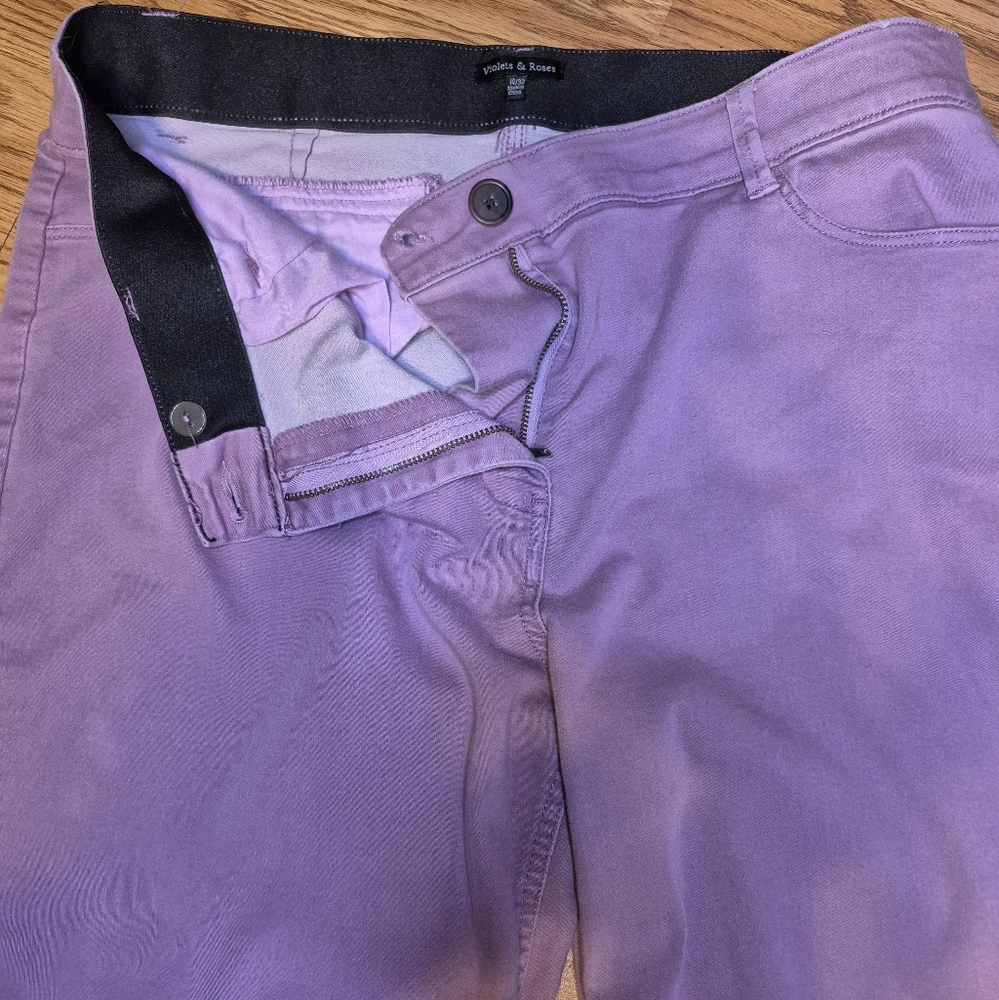 10. Violets & Roses Pink Cropped Pants - Picture 4 of 12